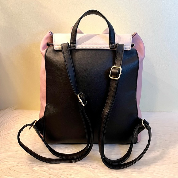 Betsey Johnson Luv Betsey Pink & Black Kitty Backpack - Picture 4 of 5